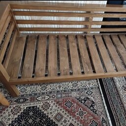 تخت سنتی چوب روس رنگ شاپان طرح خطی 2در80 تحویل در باربری مقصد 