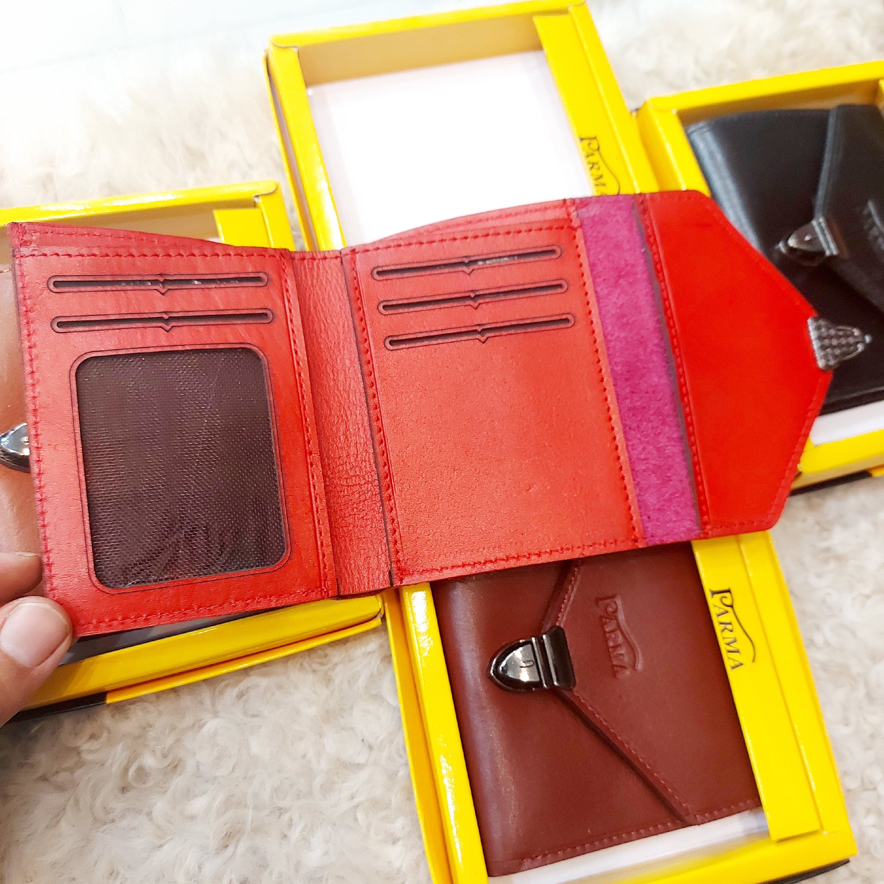 کیف پول چرم طبیعی دخترانه جیبی