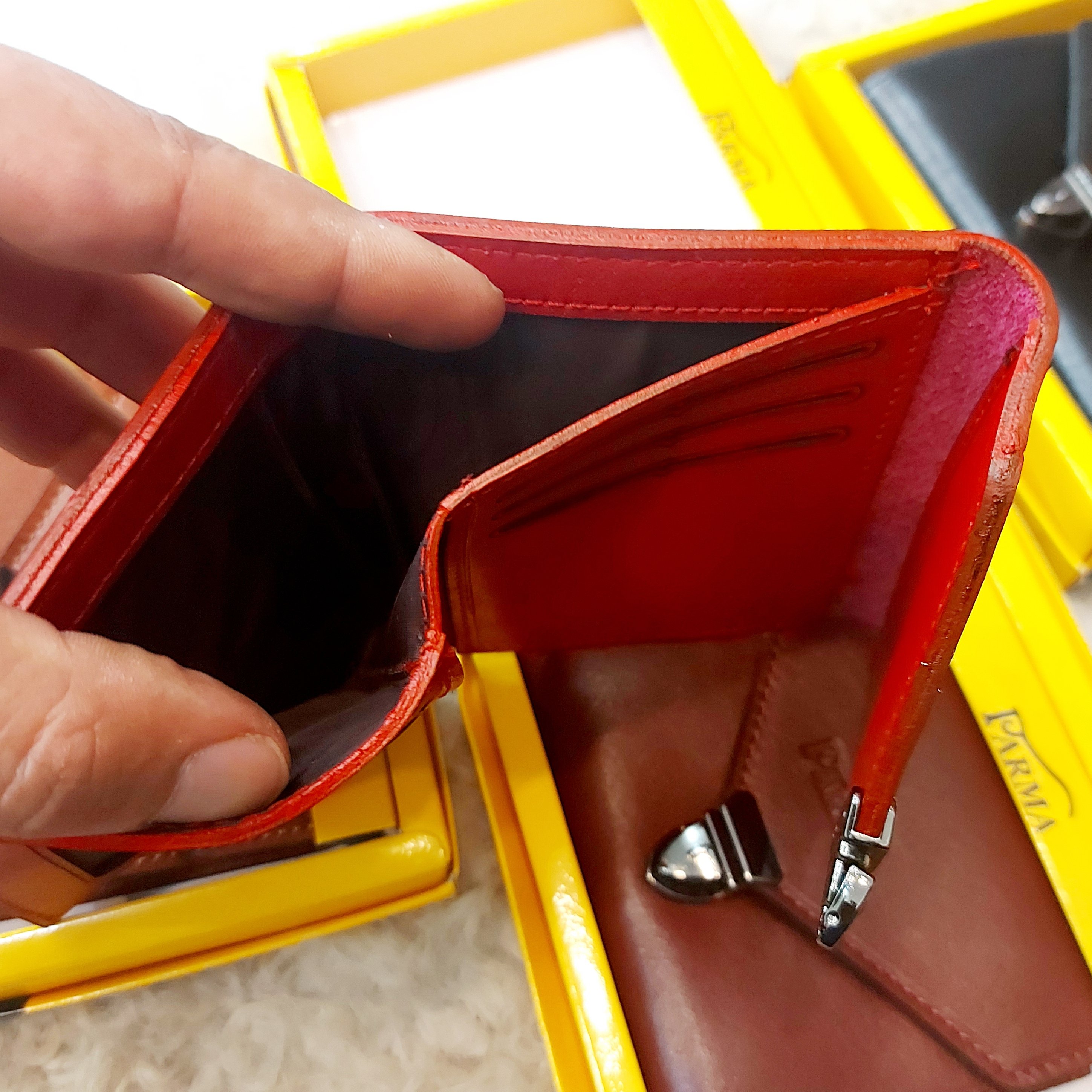 کیف پول چرم طبیعی دخترانه جیبی