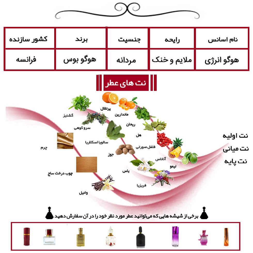 عطر گرمی هوگو انرژی اعلا حجم 5 میل 