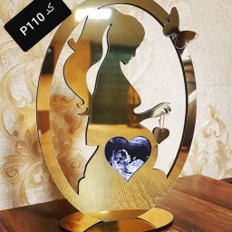 استند رومیزی عکس سونوگرافی طلایی و نقره ای