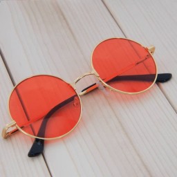عینک آفتابی زنانه و مردانه گرد rain-bo(رنگ قرمز)