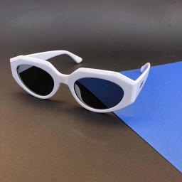 عینک آفتابی زنانه و مردانه  فشن چند ضلعی مارک دیور(رنگ سفید)