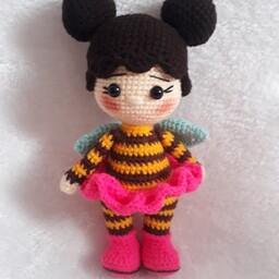 عروسک بافتنی دختر زنبوری