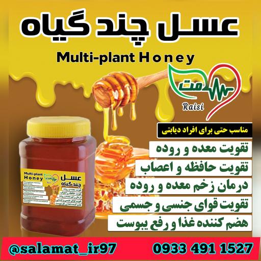 عسل چند گیاه ساکارز زیر 5درصد 1 کیلویی ( عسل چهل گیاه ) حتی افراد دیابتی هم میتونن بخورن