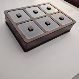 جعبه چوبی پذیرایی قابل استفاده برای سرو آجیل  شکلات دمنوش با کیفیت بالا 