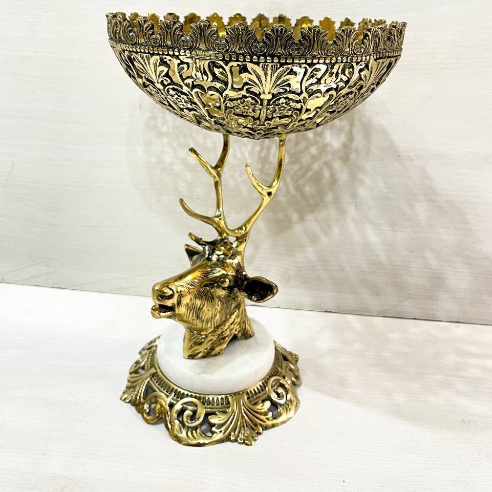 ست میوه خوری برنزی طرح گوزن