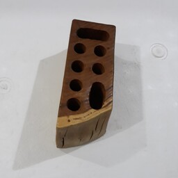 جاقلمی روستیک چوب طبیعی 8 تایی دو بیضی  دستساز چوبکده بید سفید 