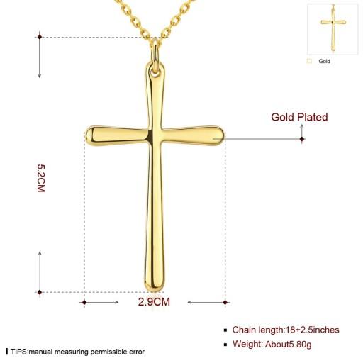 گردنبند روکش طلا طرح صلیب کد  N040