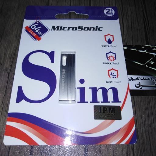 فلش 64گیگ میکروسونیک Microsonic SLIM فلزی  