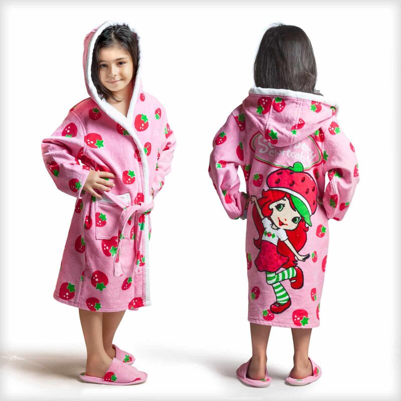 حوله تنپوش کودک پودایران طرح توت فرنگی سایز 100 (100درصد پنبه) ضدحساسیت و باکتری
