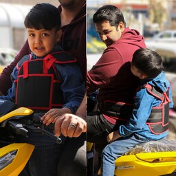 کمربند ایمنی کودک نی نی بند در چهار رنگ مخصوص موتورسیکلت و ماشین