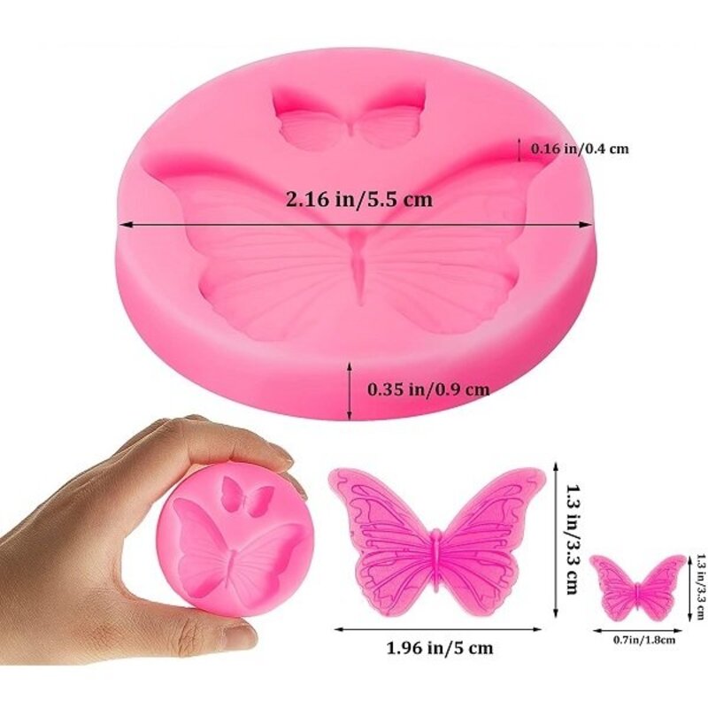 قالب سیلیکونی و مولد فوندانت تزیین کیک بهگز مدل پروانه کوچک

