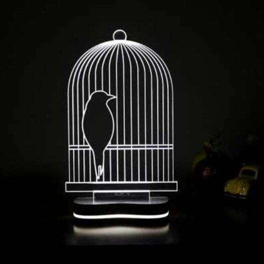 چراغ خواب طرح پرنده و قفس آباژور طرح پرنده و قفس چراغ رومیزی