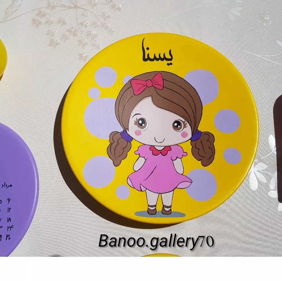 دیوارکوب دخترانه تقویم دار