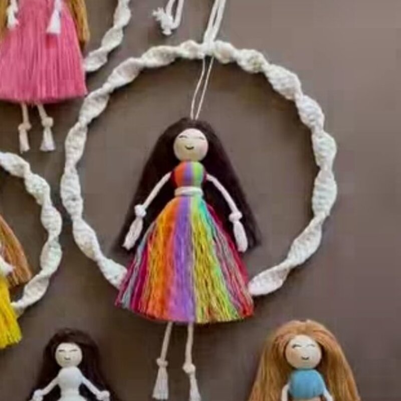  عروسک های فرشته ای  مکرومه بافی 