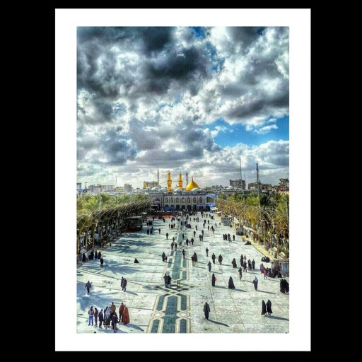 قاب عکس زیبای بین الحرمین حرم امام حسین در کربلا با کیفیت FULL HD