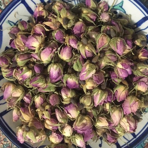 غنچه خشک شده گل محمدی خانگی از تولید به مصرف(45گرمی)