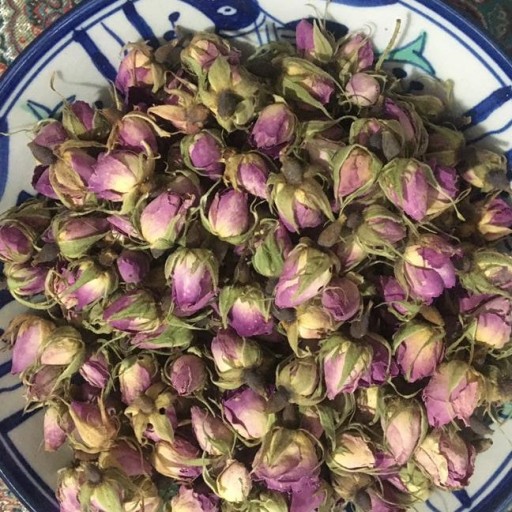 غنچه خشک شده گل محمدی خانگی از تولید به مصرف(45گرمی)