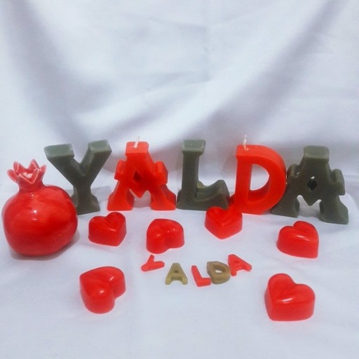 شمع  حروف رومی یلدا YALDA