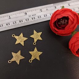 خرجکار ستاره آویزی طلایی 4 عددی