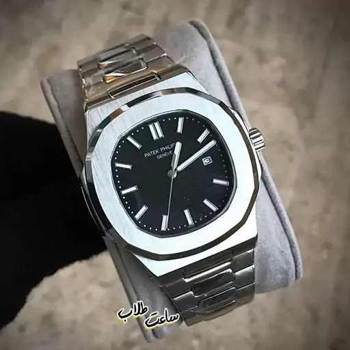 ساعت مچی مردانه پتک فیلیپ بند استیل بدنه استیل موتور ژاپن patek Philippe