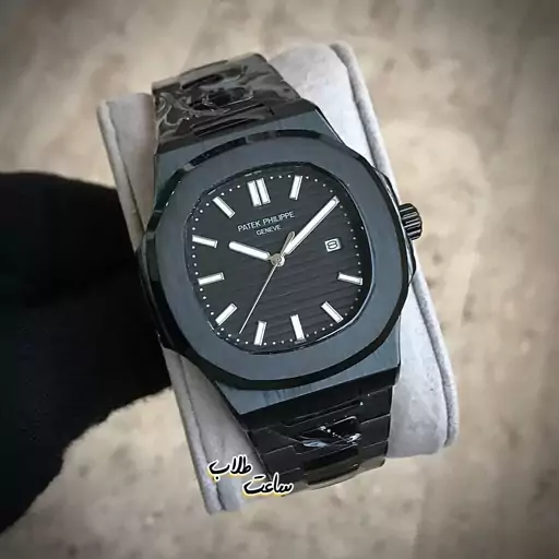 ساعت مچی مردانه طرح پتک فیلیپ بند استیل بدنه استیل رنگ مشکی patek Philippe