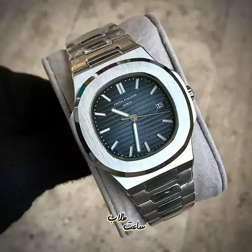 ساعت مچی مردانه پتک فیلیپ بند استیل بدنه استیل موتور ژاپن patek Philippe