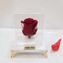 گل رز جاودان ،مدل پایه مبلی رنگ قرمز،هدیه ،کادو ولنتاین 
