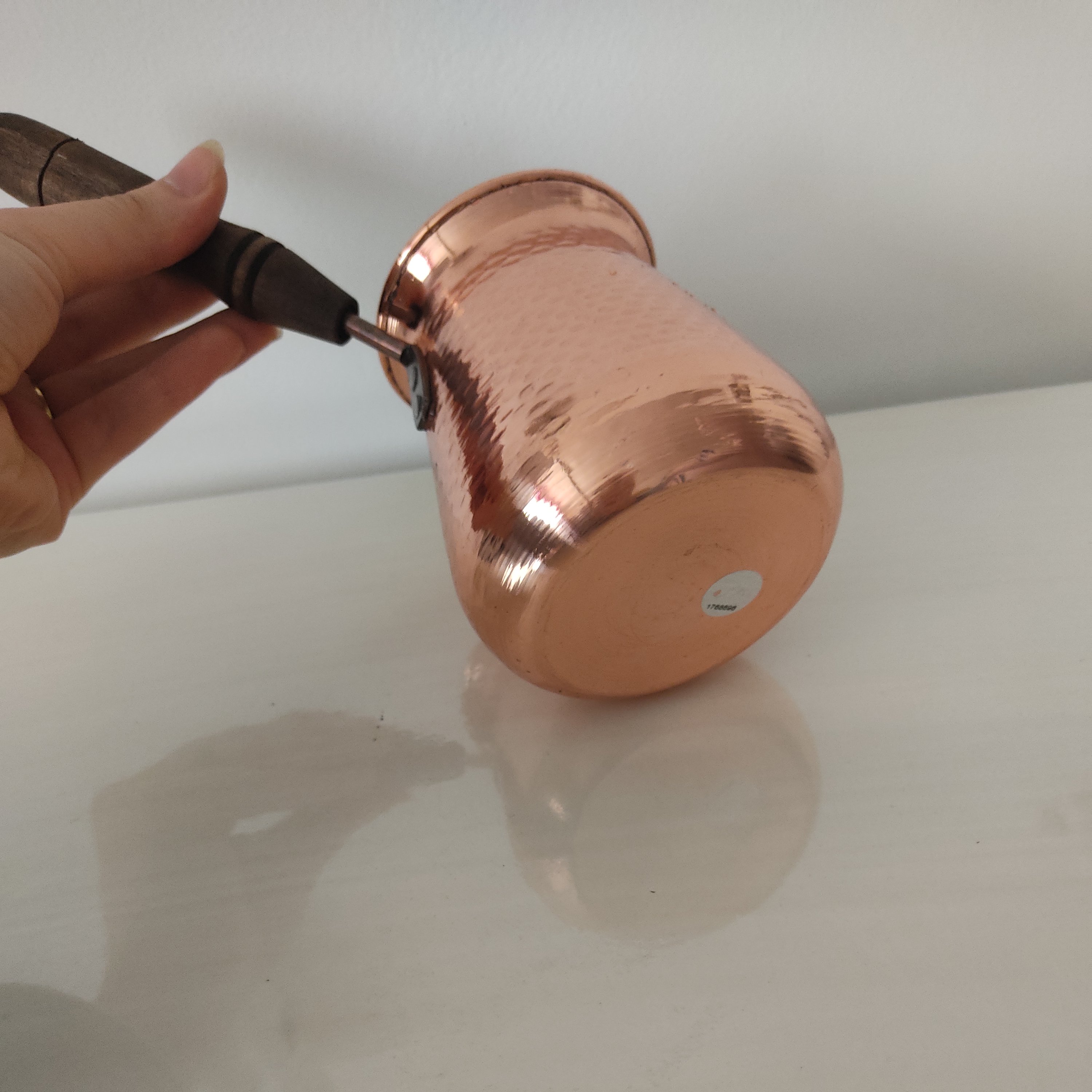 قهوه جوش مسی دسته چوبی سایز بزرگ 5کاپ نانو شده ارسال رایگان