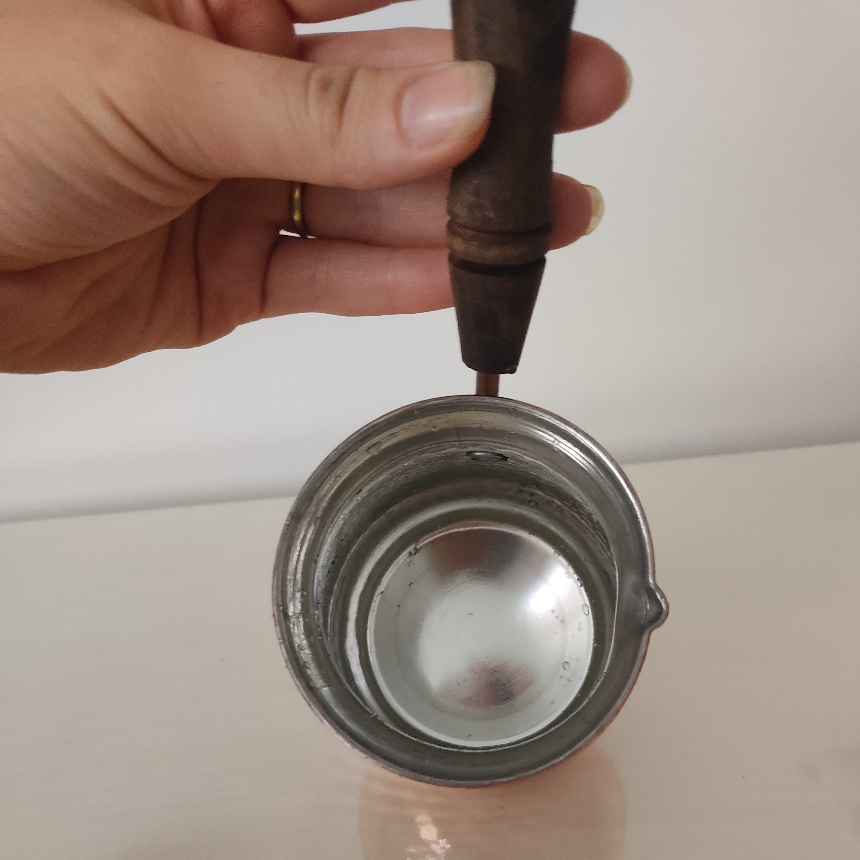 قهوه جوش مسی دسته چوبی سایز بزرگ 5کاپ نانو شده ارسال رایگان