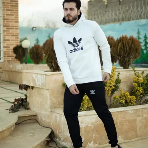 سویشرت شلوار مردانه Adidas مدل Nelvi (سفید)
