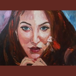 نقاشی چهره زن