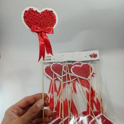 سیخ های قلب کادویی ولنتاین مناسب تزئین باکس هدیه ولنتاین