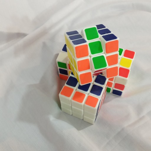 مکعب  فکری روبیک نرم چرخش آسان چند رنگ ساخته شده از موادنو ومقاوم سبک ارزان بازی فکری