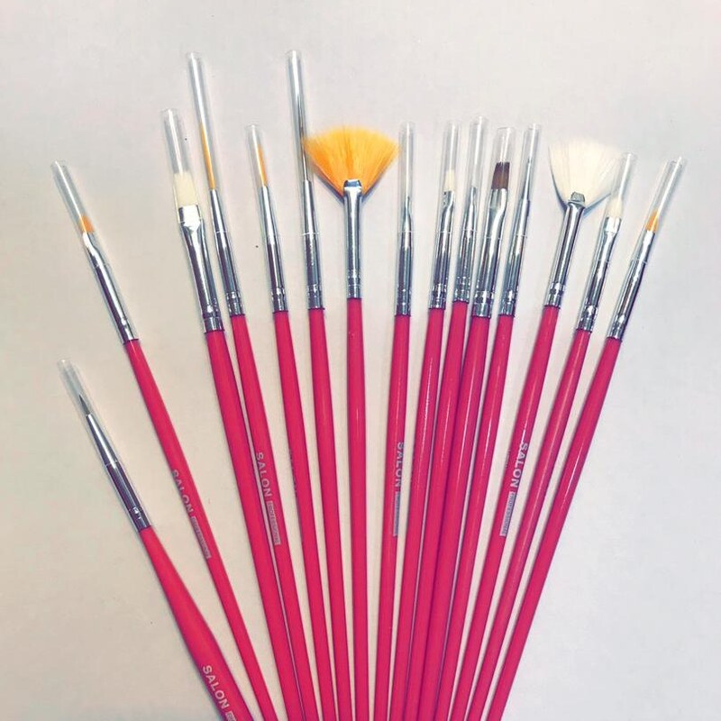 پک قلم کاربردی 15 تایی طراحی ناخن Salon