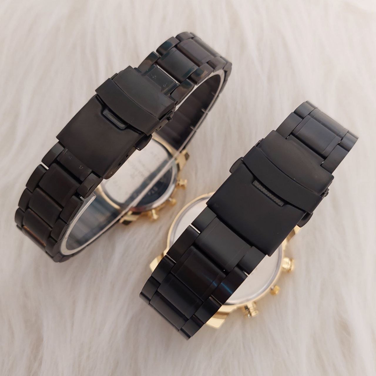  ست ساعت  مارک رومانسون بنداستیل مشکی صفحه مشکی