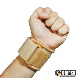 مچ بند ورزشی نئو پرن با استرپ چیپسو CHIPSO  کد WA075 ضد حساسیت -رنگ مشکی- فری سایز (تکی)