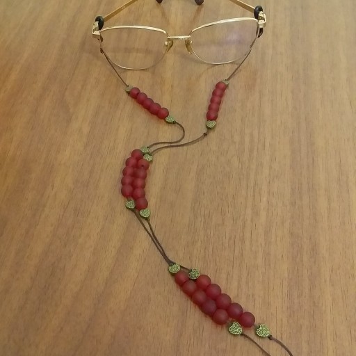 بند عینک دستساز قرمز
