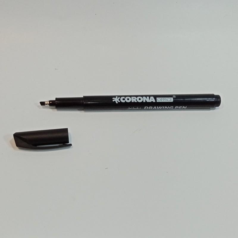 قلم خوشنویسی الخطاط شماره 3 مشکی مارک درجه یک کرونا