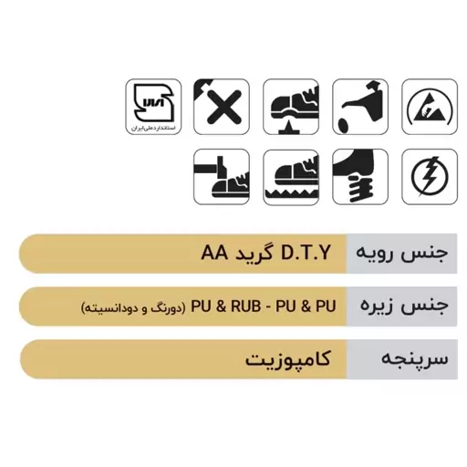 کفش ایمنی ساتر  استایل مهندسی اسپرت مشکی ارسال رایگان