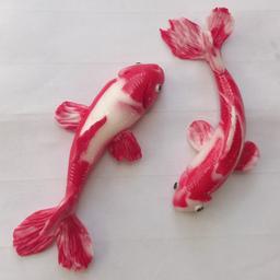 ماهی های زیبا با خمیر چینی فقط بصورت  عمده حداقل 10 عدد و باله های قابل انعطاف مناسب  رزین وسفره هفت سین