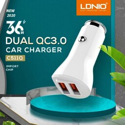 شارژر فندکی الدینیو LDNIO مدل C511Q به همراه کابل Micro 