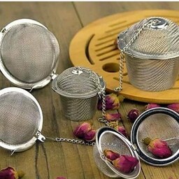 صافی چای زنجیردار استیل قابلمه ای کوچک قفل دار(سایز 1)