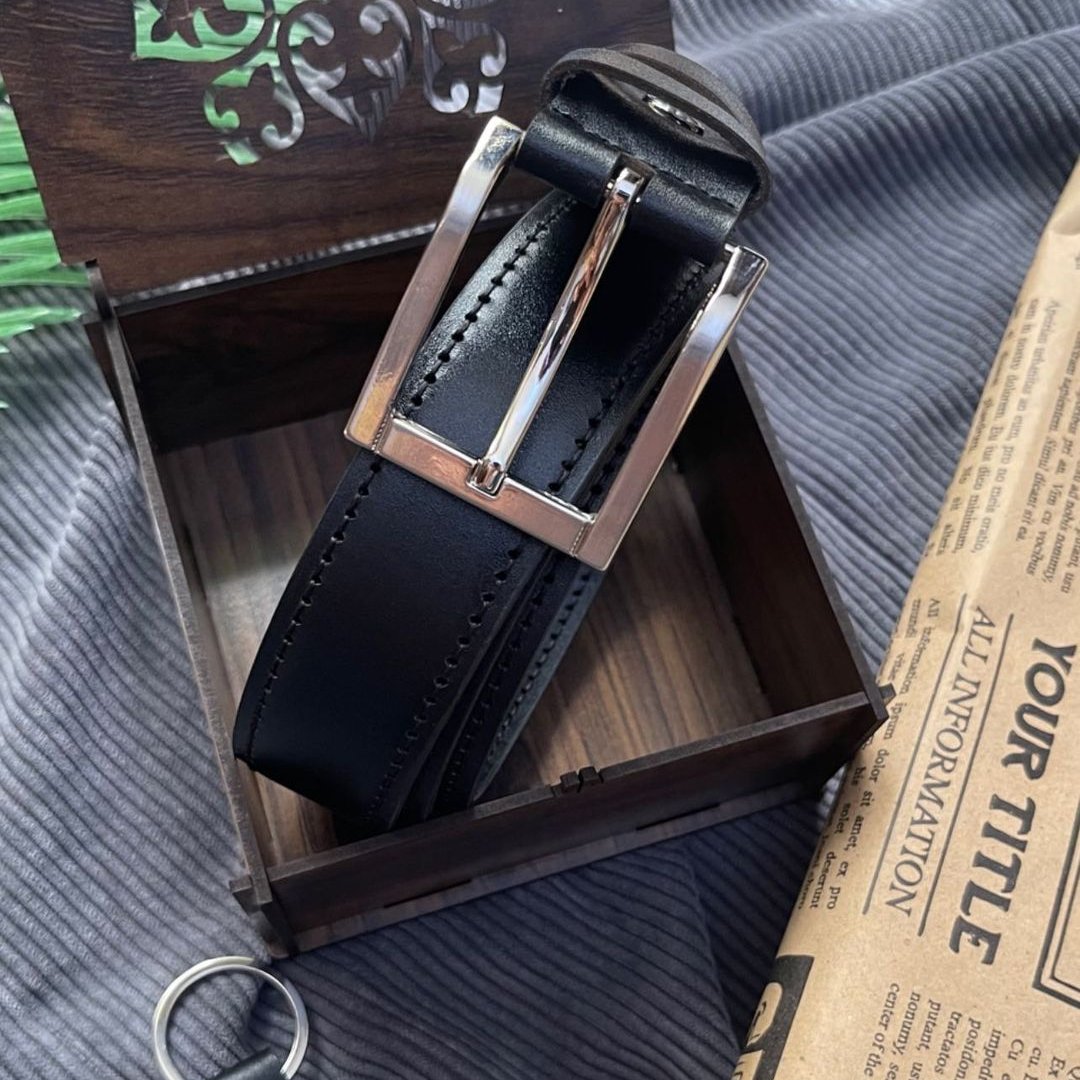 کمربندجاکلیدی چرم گاوی دست دوز 