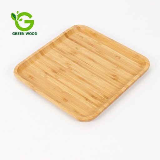سینی پذیرایی چوبی بامبو مدل sq25 کد Gw140701016