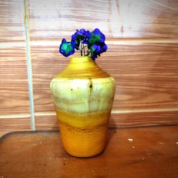 گلدان چوبی کد 1 چوب توت کوچک خراطی کار دست 