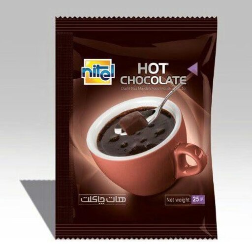 هات چاکلت نیتل ساشه  25 گرم hotchaklet شکلات داغ پاکتی تکنفره 12 عدد در پاکت 