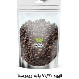 دانه قهوه مدیوم دارک 70درصد ربوستا 30درصد عربیکا (اسپرسو،ترک 100گرمی)