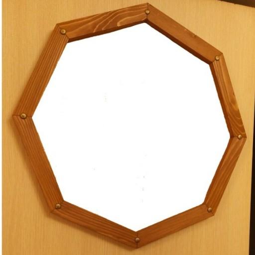 قاب آینه چوبی هشت ضلعی